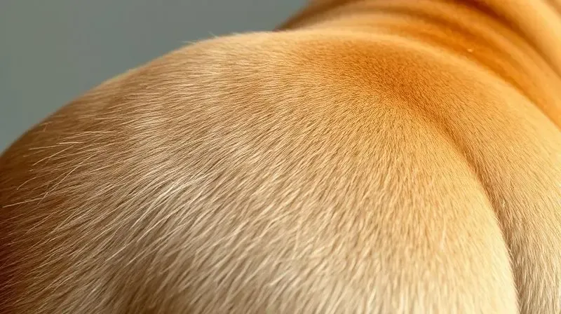Close-up da pelagem brilhante e saudável de um Buldogue Francês, demonstrando os benefícios de uma ração de qualidade.