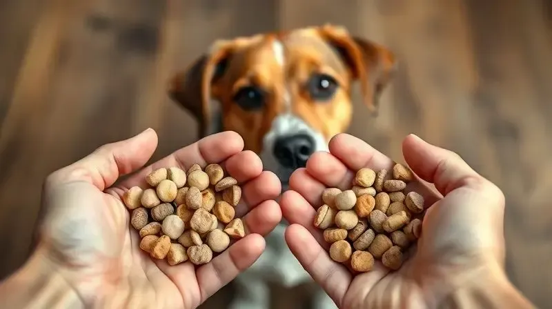 Pessoa comparando tipos de ração para escolher a linha Origens ideal para as necessidades específicas do seu cão.