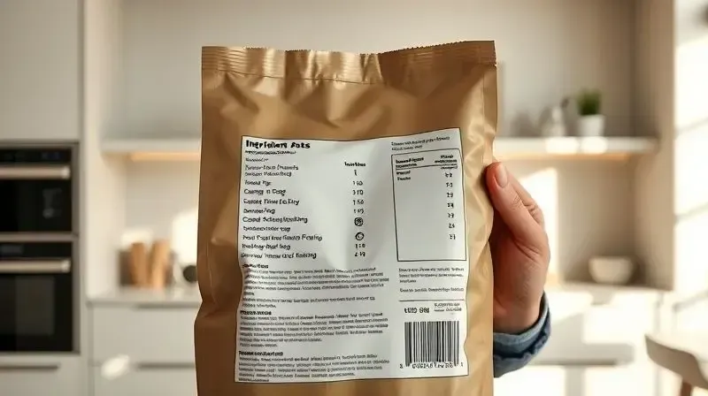 Tutor de cão analisando o rótulo e os ingredientes de um saco de ração para escolher a melhor opção para seu Pastor Belga.